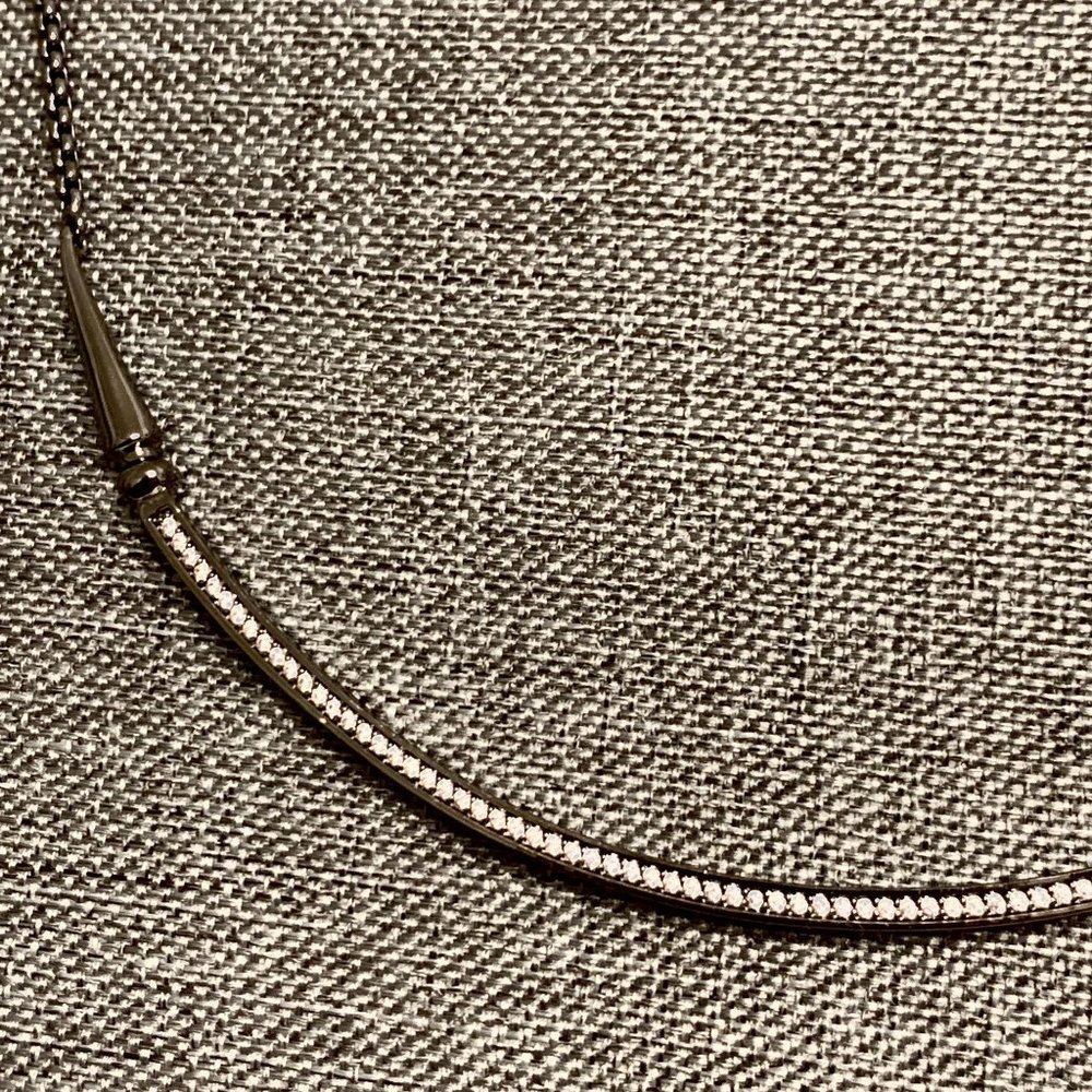 Kendra Scott 'Scottie' Adjustable Pendant Necklace Hematite Metal White … - Picture 6 of 11